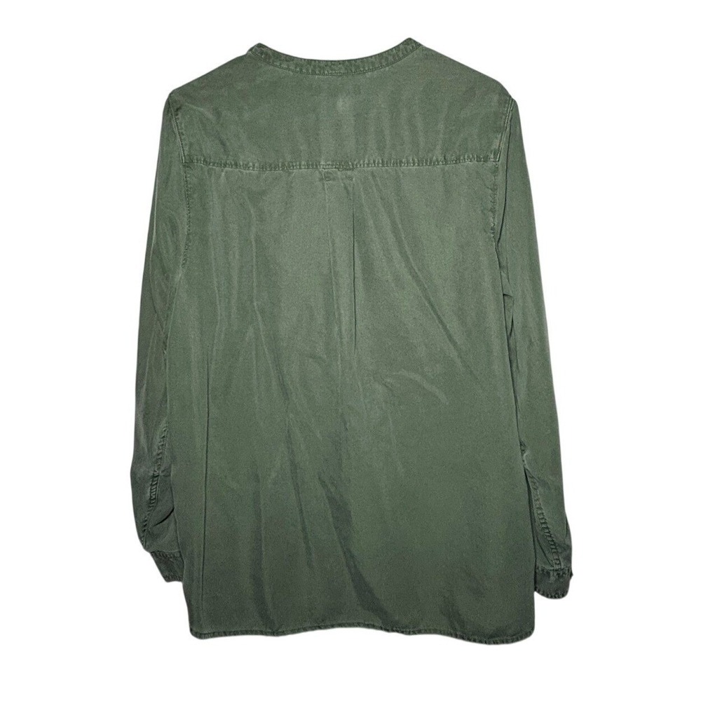 Tommy Bahama Olive Green Collared Button-Front Utility Shirt Womens Large - Picture 6 of 7